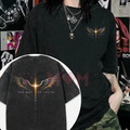 Glowing Cross Angel Wings John's Gospel Faith Graphic T-Shirt