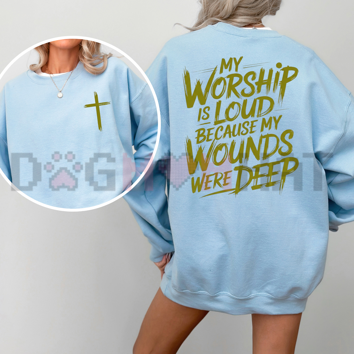 Echoes of Healing Pullover – Double-Sided Vintage Christian Worship Sweatshirt