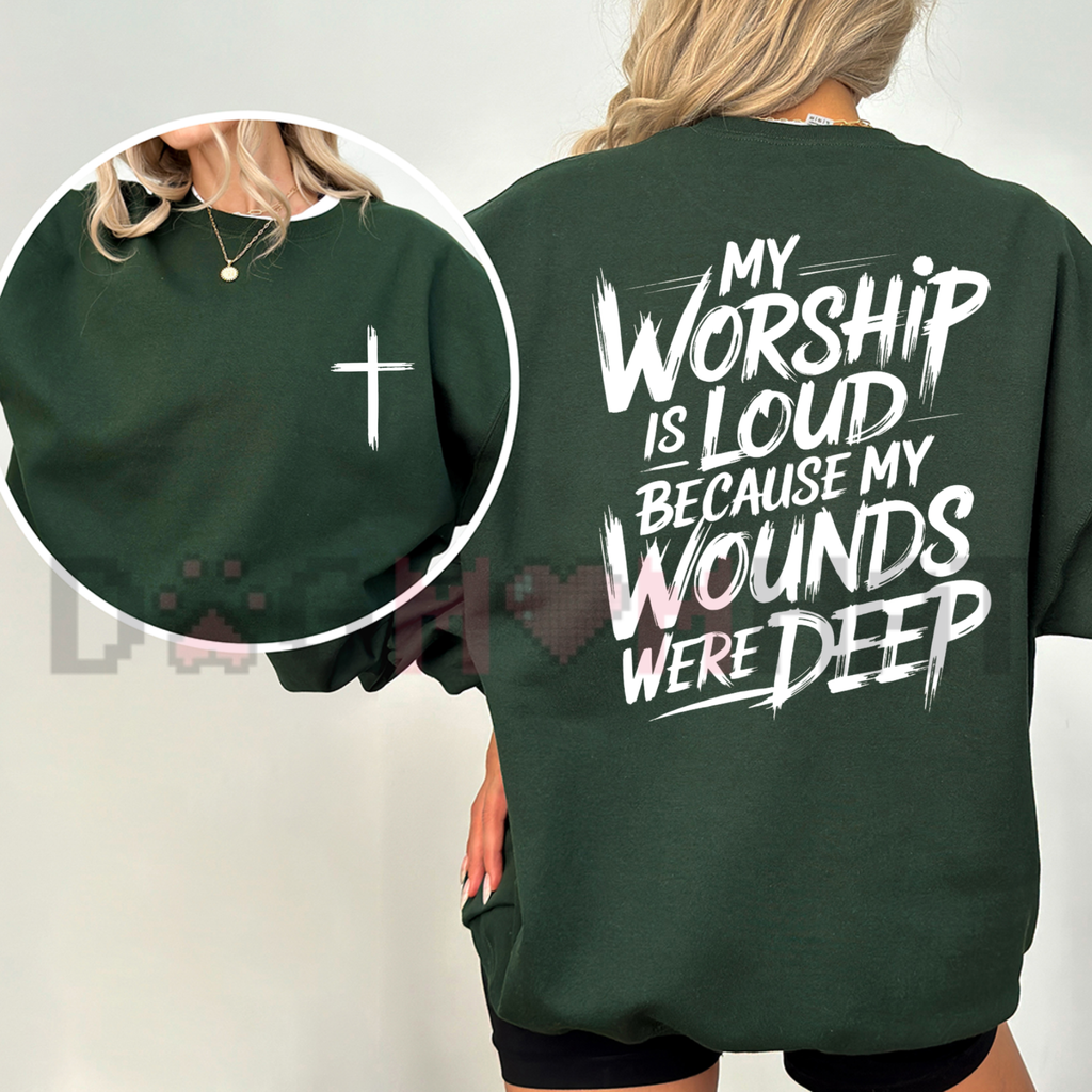 Echoes of Healing Pullover – Double-Sided Vintage Christian Worship Sweatshirt