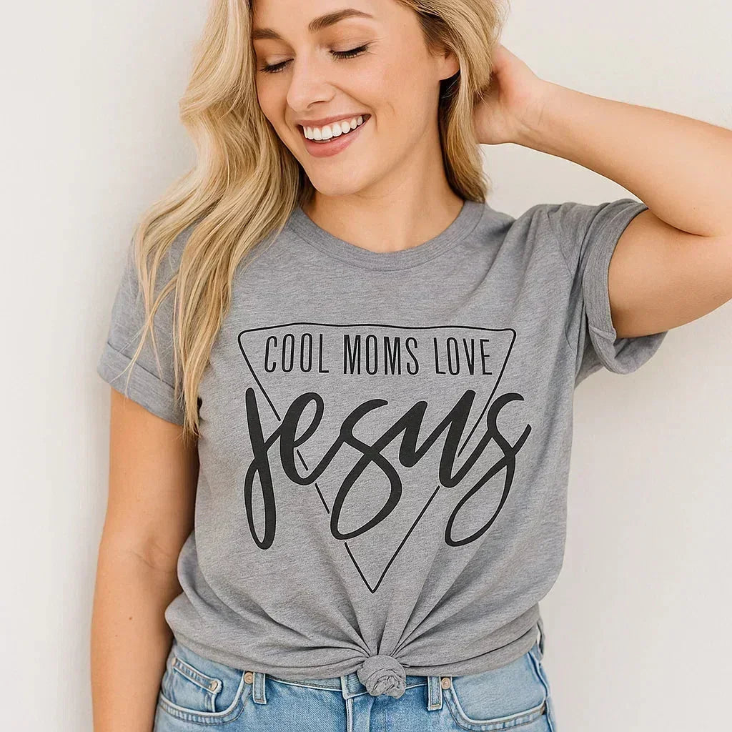 Cool Moms Love Jesus Christian T-Shirt