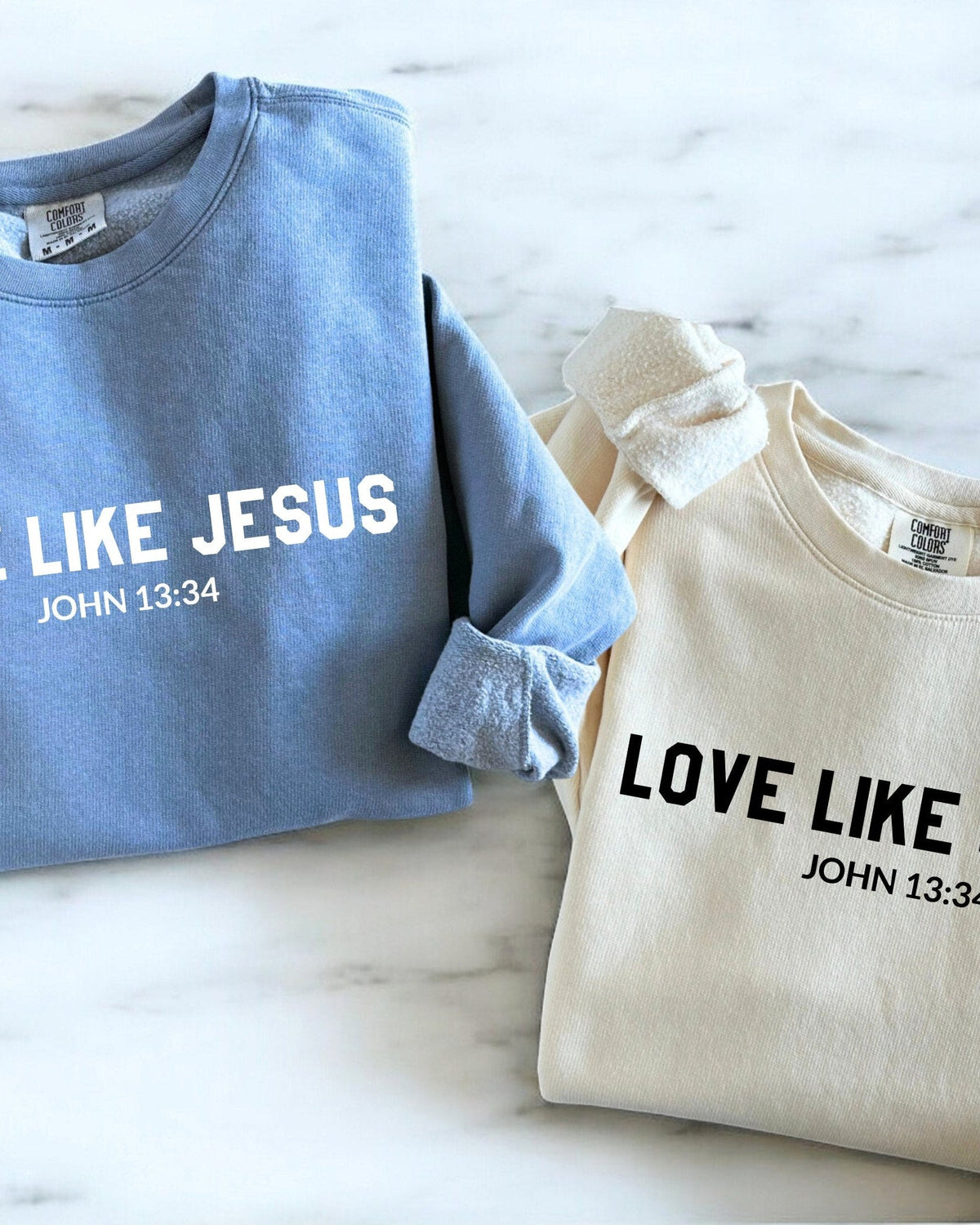 Love Like Jesus Christian Comfort Colors Sweatshirt, Bible Faith Gift