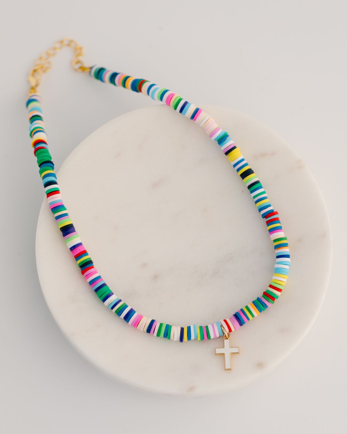 Ava Girls Multicolor Cross Necklace