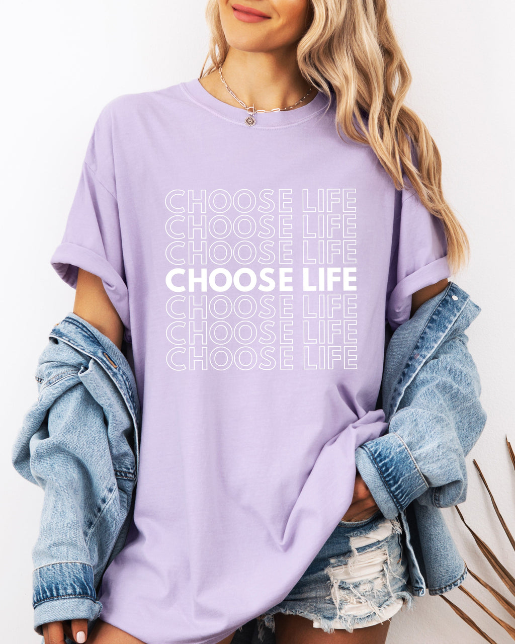 Choose Life Christian Comfort Colors T-Shirt, Pro Life Faith Gift