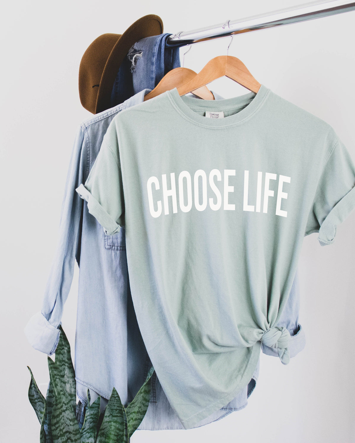 Choose Life Christian Comfort Colors T-Shirt (Baby Rights), Pro Life Gift