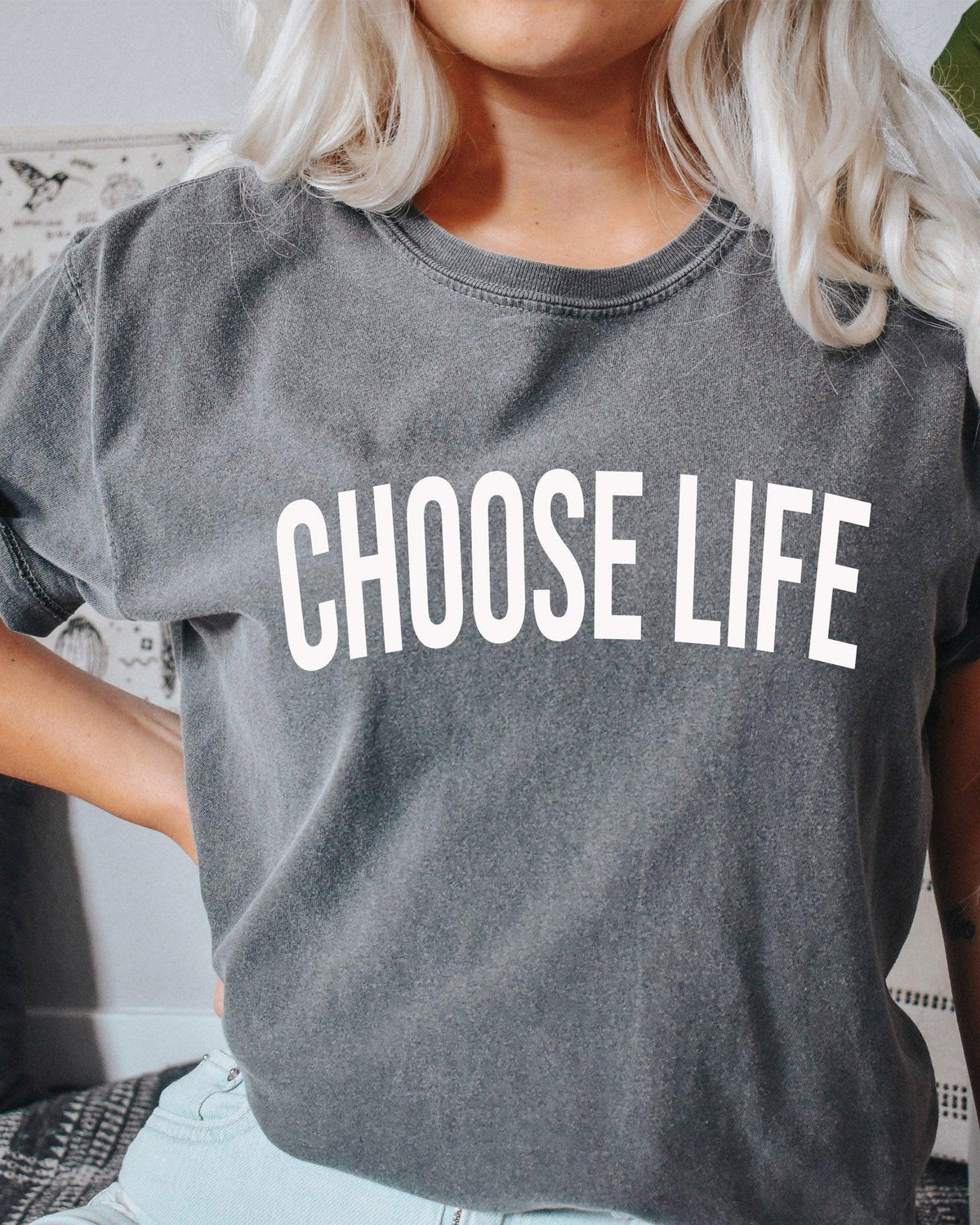 Choose Life Christian Comfort Colors T-Shirt (Baby Rights), Pro Life Gift