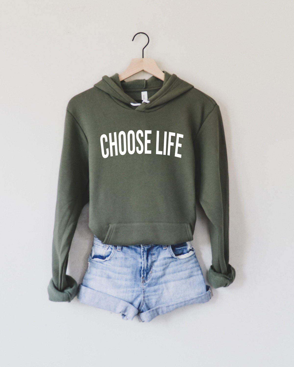 Choose Life Christian Sponge Fleece Hoodie, Pro Life Faith Gift