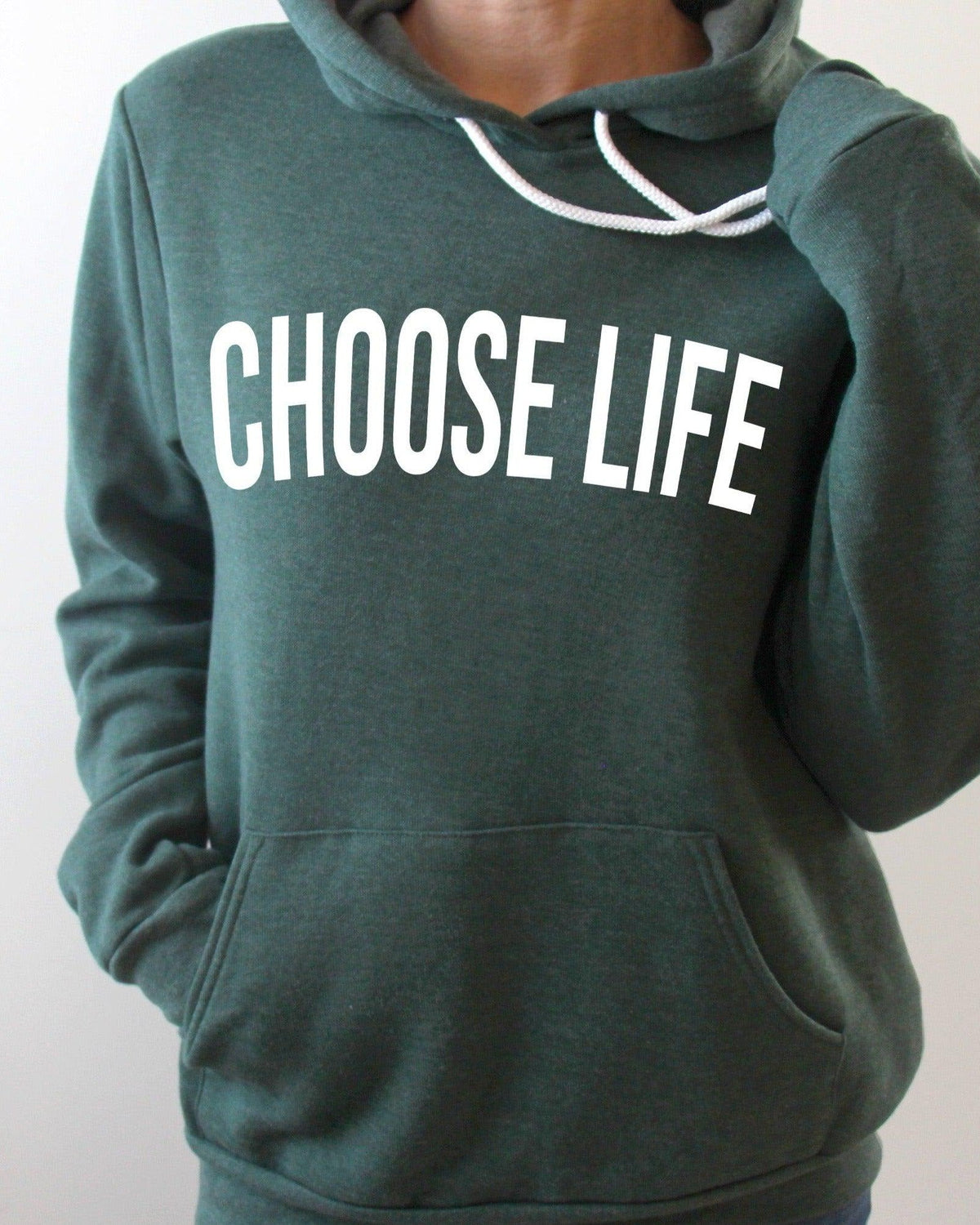 Choose Life Christian Sponge Fleece Hoodie, Pro Life Faith Gift