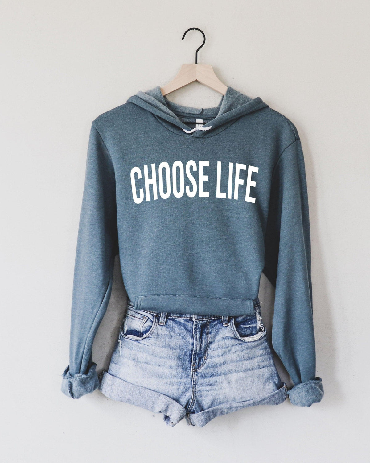 Choose Life Christian Sponge Fleece Hoodie, Pro Life Faith Gift