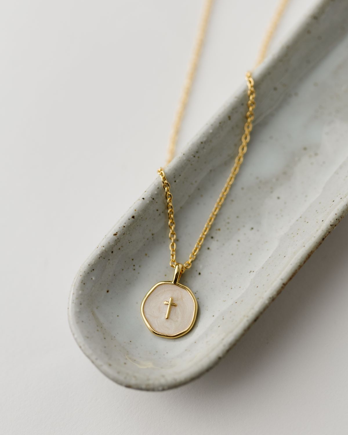 Emily Gold Plated Cross Necklace