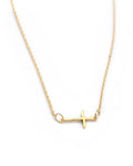 Faith Gold Plated Cross Necklace