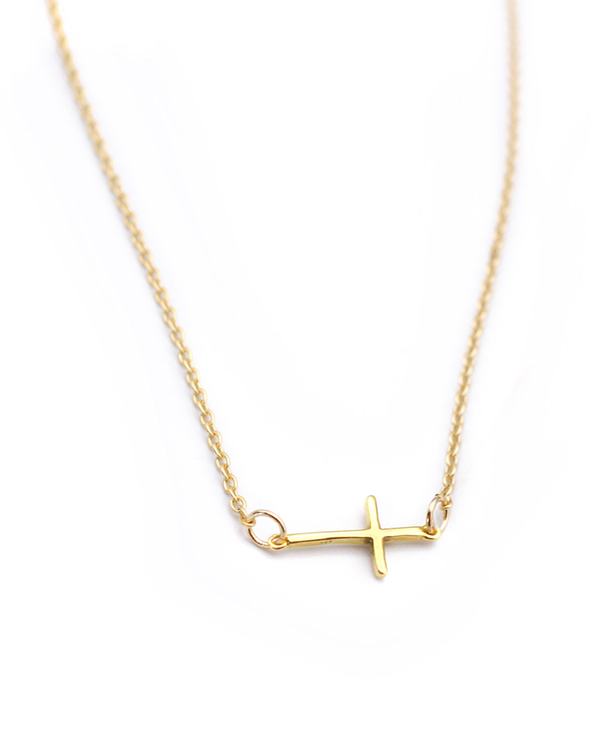 Faith Gold Plated Cross Necklace