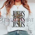 "Camo Pattern Jesus" Faith Sweatshirt – Outdoor Camouflage Cross Fleece