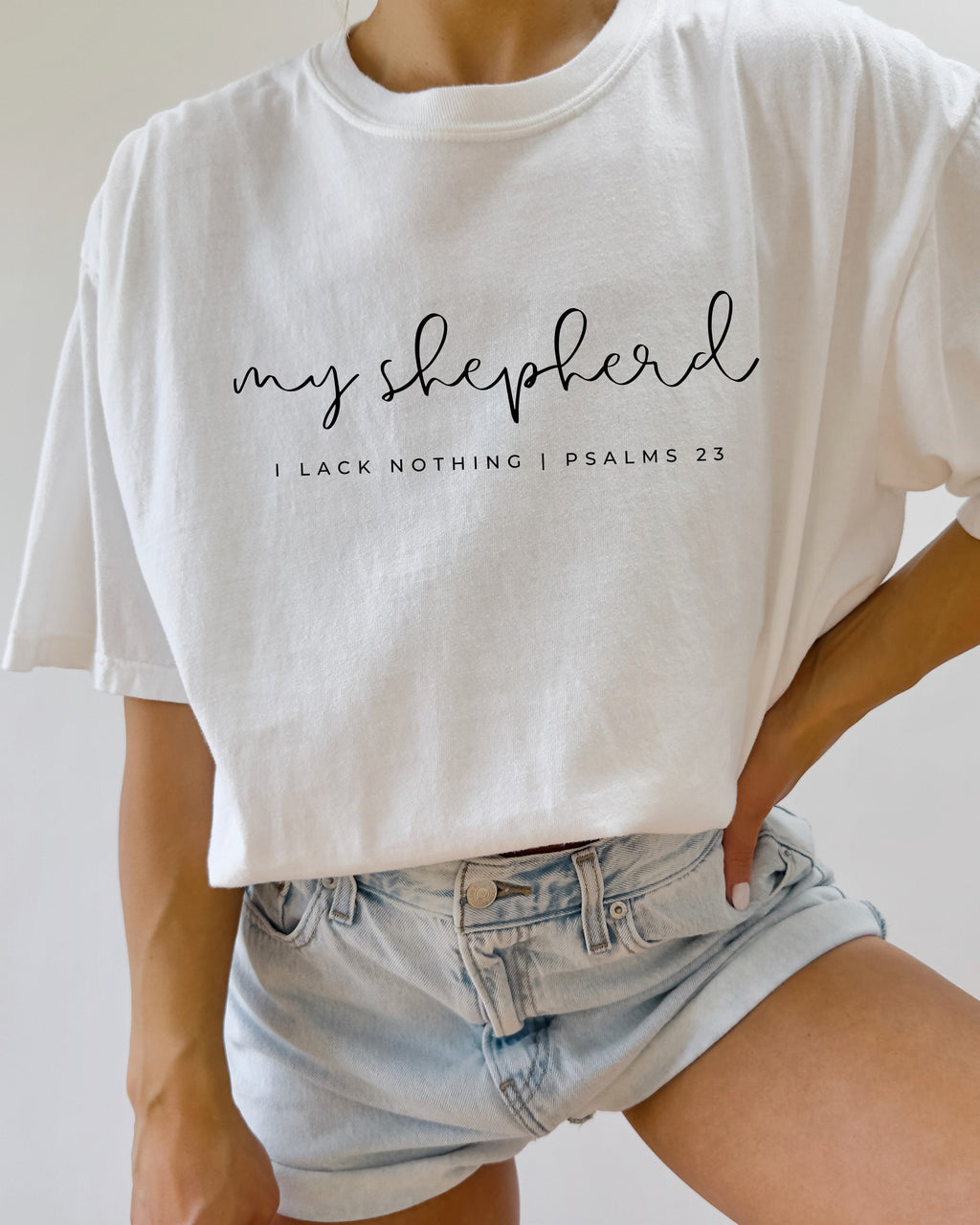 He Is My Shepherd Psalm Christian Comfort Colors T-Shirt, Bible Faith Gift