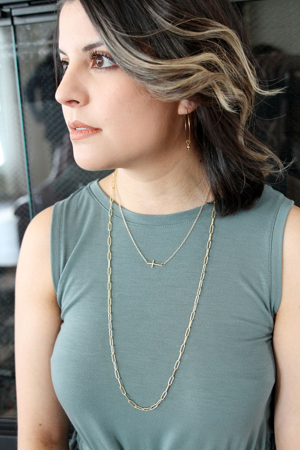 Faith Gold Plated Cross Necklace