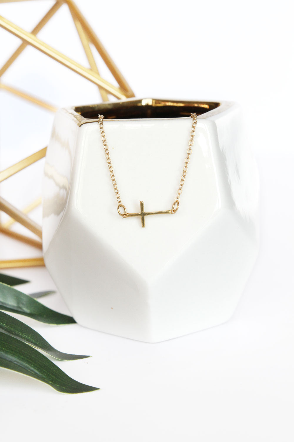 Faith Gold Plated Cross Necklace