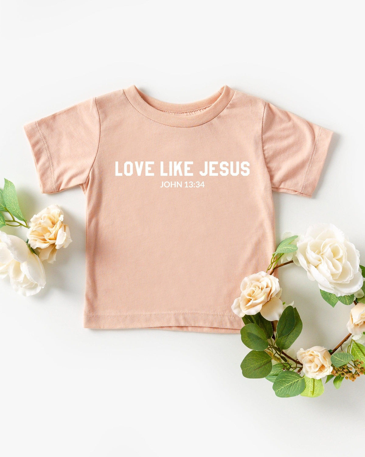 Love Like Jesus Christian Kids T-Shirt, Baby Toddler Youth Faith Thanksgiving Shirt