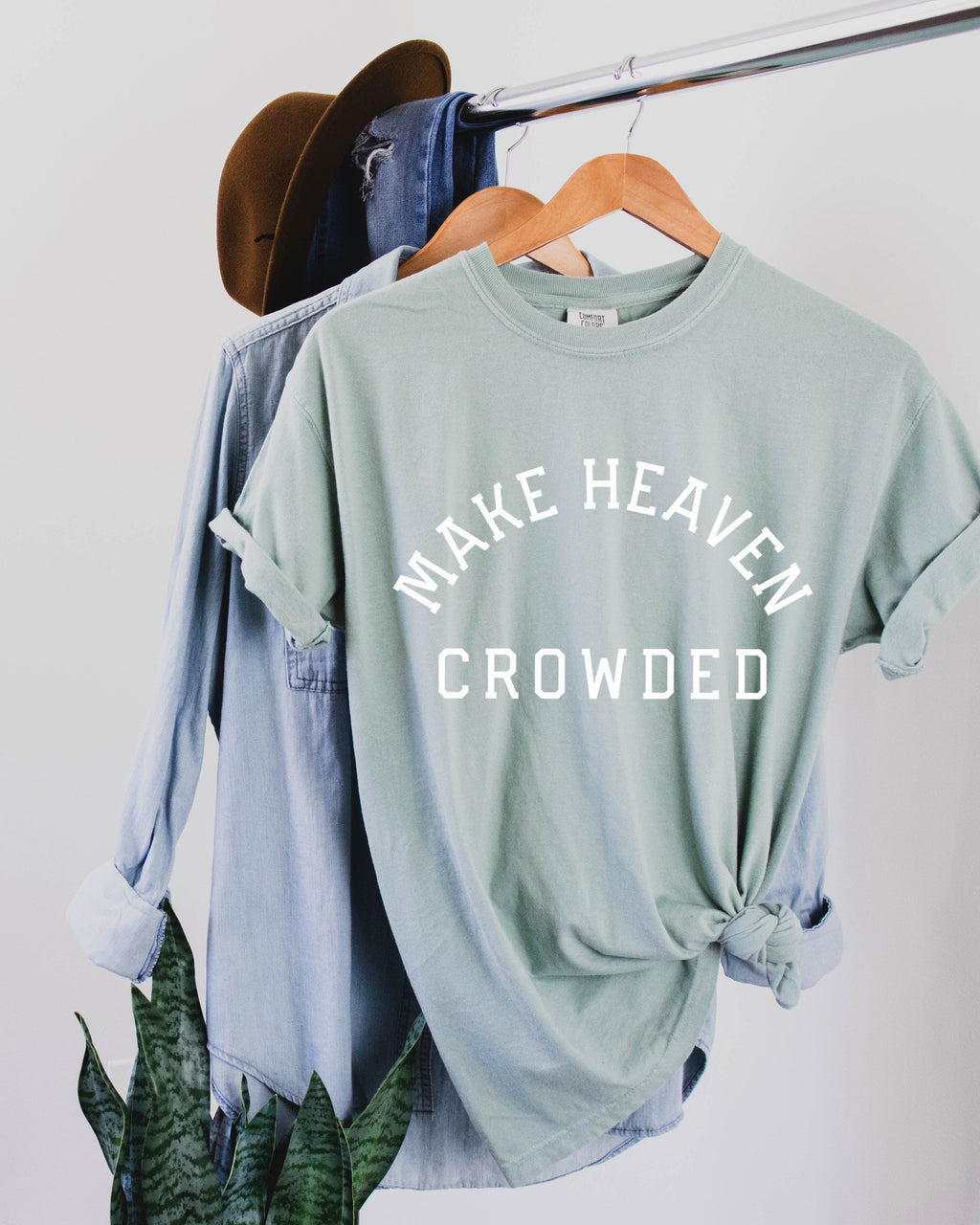 Make Heaven Crowded Christian Comfort Colors T-Shirt, Bible Faith Gift