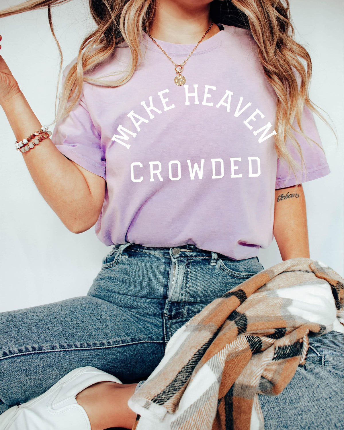 Make Heaven Crowded Christian Comfort Colors T-Shirt, Bible Faith Gift