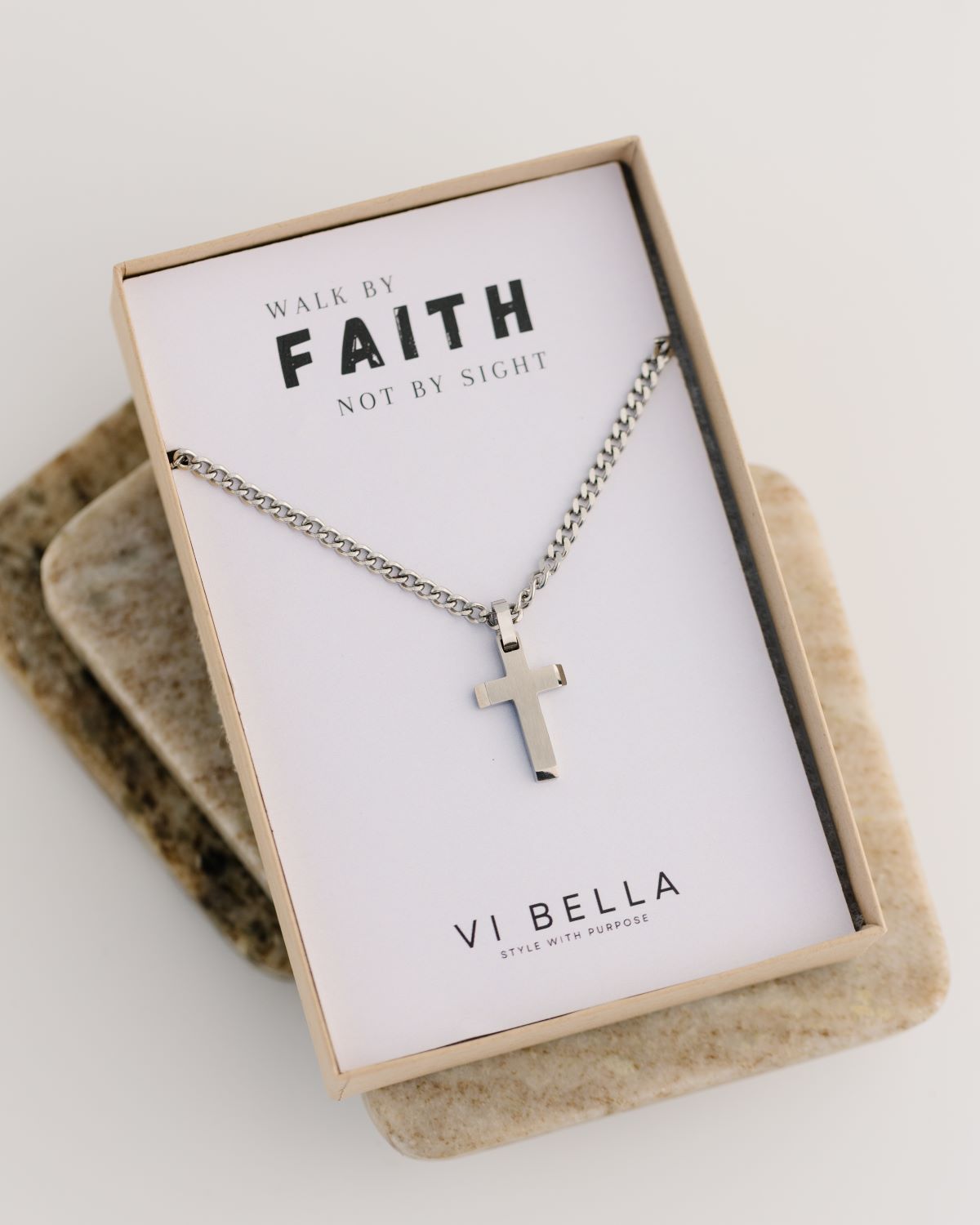 Noah Stainless Steel Cross Chain
