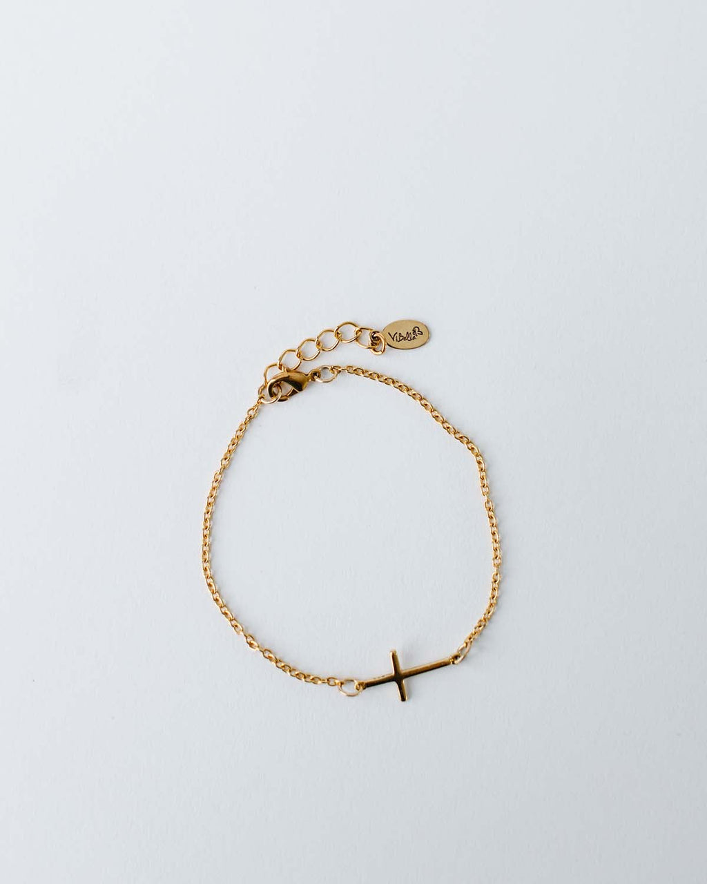 Faith Gold Plated Cross Bracelet