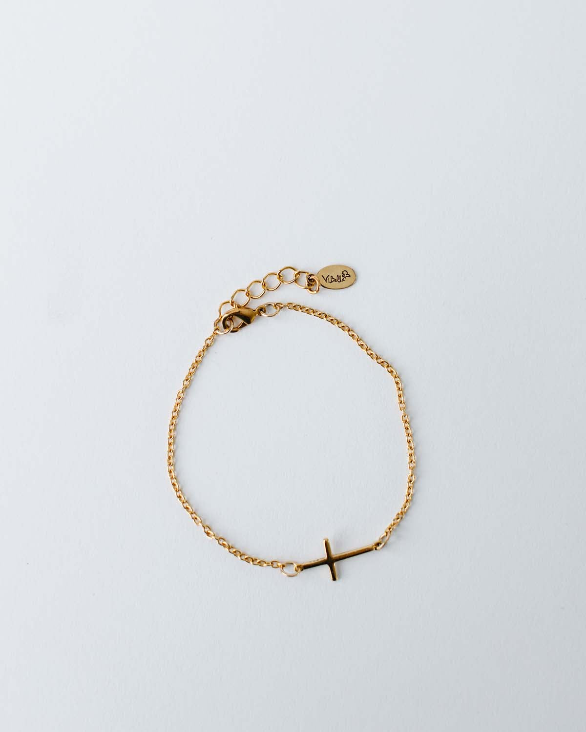 Faith Gold Plated Cross Bracelet
