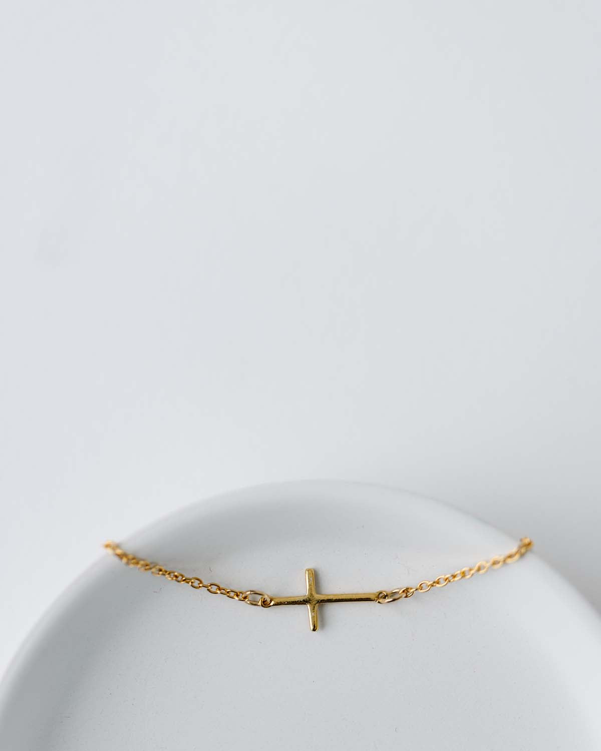 Faith Gold Plated Cross Bracelet