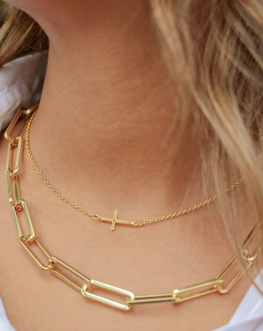 Faith Gold Plated Cross Necklace