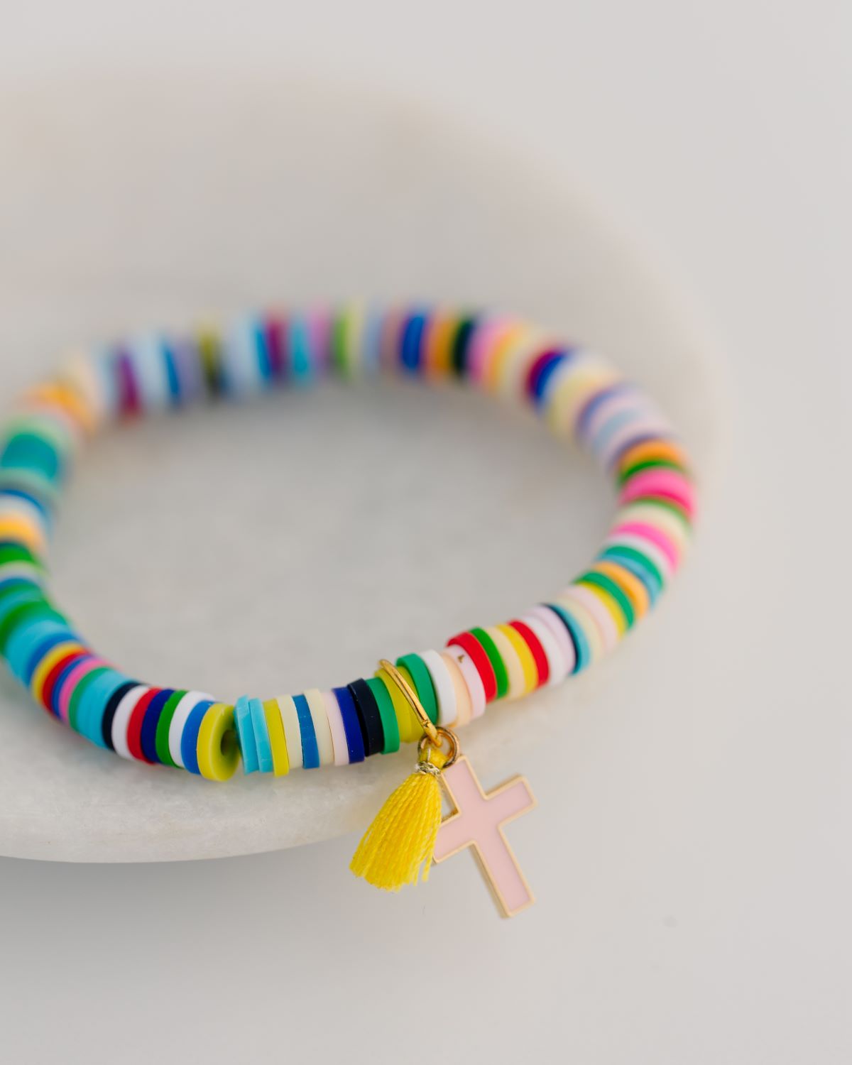 Ava Girls Multicolor Cross Bracelet