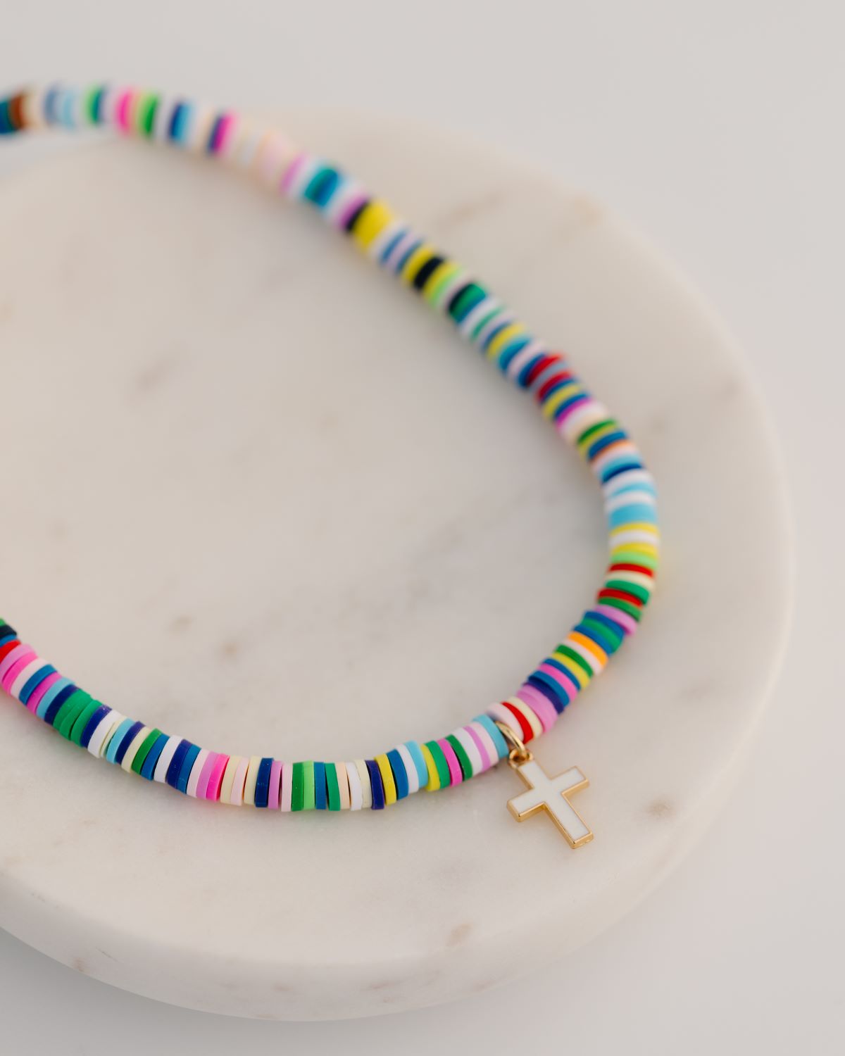 Ava Girls Multicolor Cross Necklace