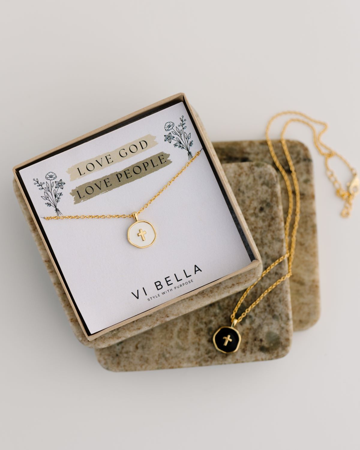 Emily Gold Plated Cross Necklace