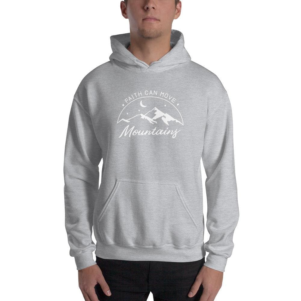 Faith Can Move Mountains Christian Pullover Hoodie Sweatshirt