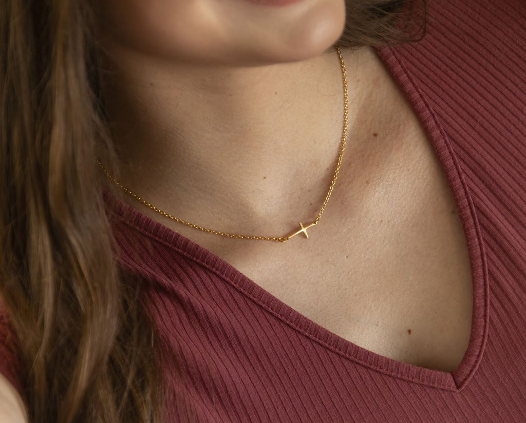 Faith Gold Plated Cross Necklace