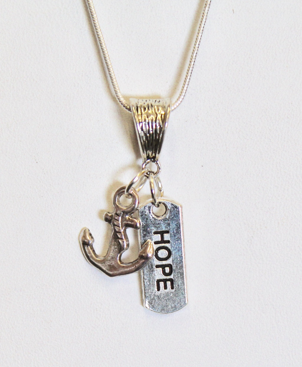 This Hope Is Our Anchor Pendant on Silver Chain, Hebrews 6:19 Bible Verse Jewelry, Gift For Her, Sympathy Gift, Valentines Day Gift