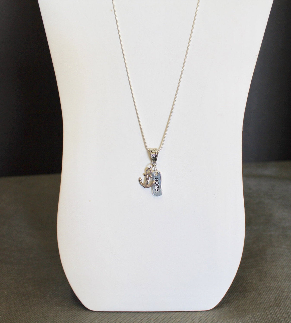 This Hope Is Our Anchor Pendant on Silver Chain, Hebrews 6:19 Bible Verse Jewelry, Gift For Her, Sympathy Gift, Valentines Day Gift