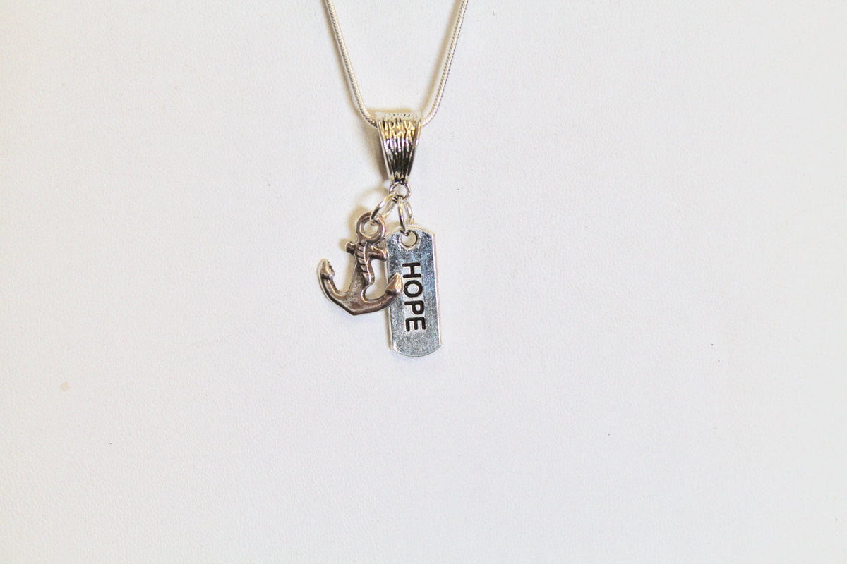 This Hope Is Our Anchor Pendant on Silver Chain, Hebrews 6:19 Bible Verse Jewelry, Gift For Her, Sympathy Gift, Valentines Day Gift