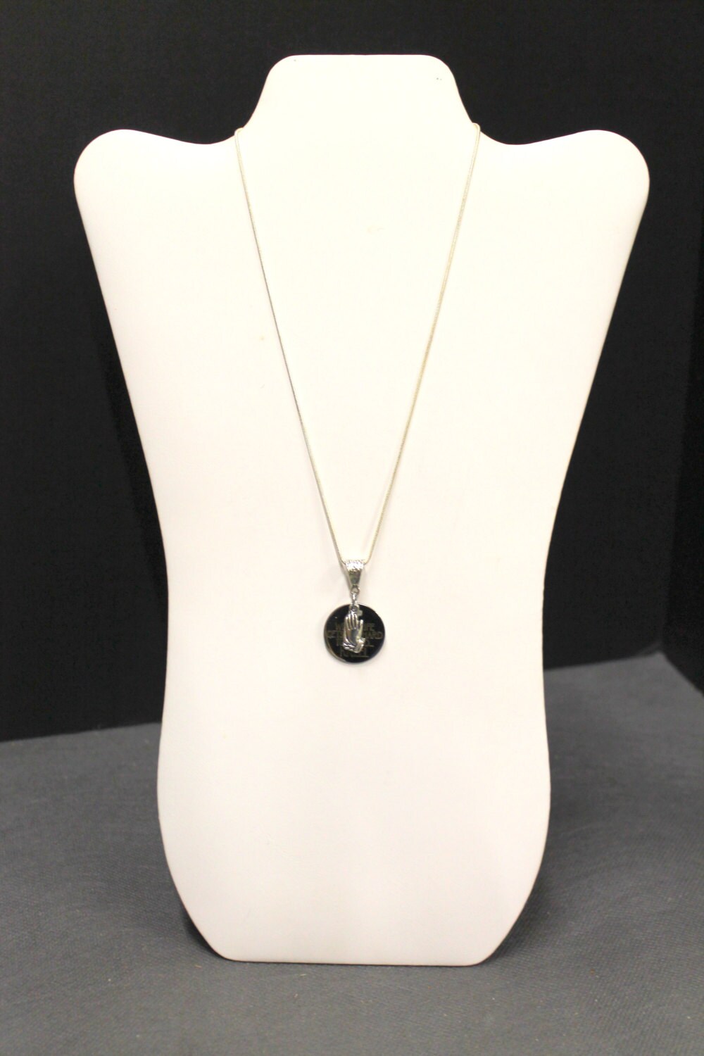 When Life Gets Too Hard to Stand Kneel Pendant on Silver Chain, Religious Jewelry, Gift For Her, Christian, Prayer, Inspirational