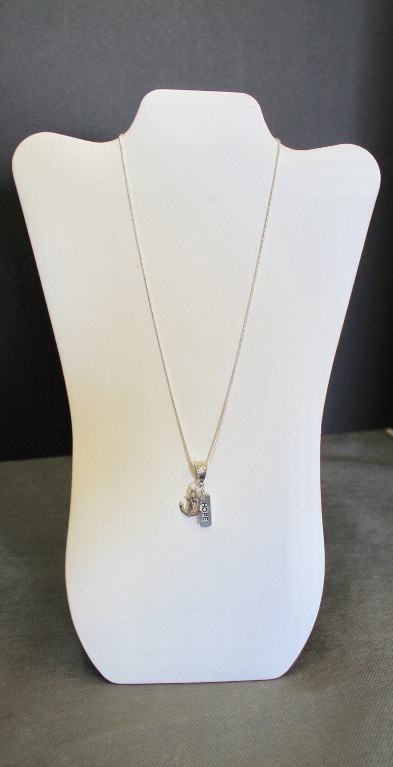 This Hope Is Our Anchor Pendant on Silver Chain, Hebrews 6:19 Bible Verse Jewelry, Gift For Her, Sympathy Gift, Valentines Day Gift