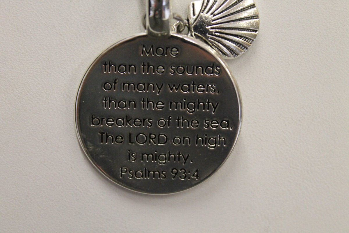Psalms 93:4 The Lord Is Mighty On High Pendant on Silver Chain, Inspirational Jewelry, Bible Verse Jewelry, Gift For Her, Motivate