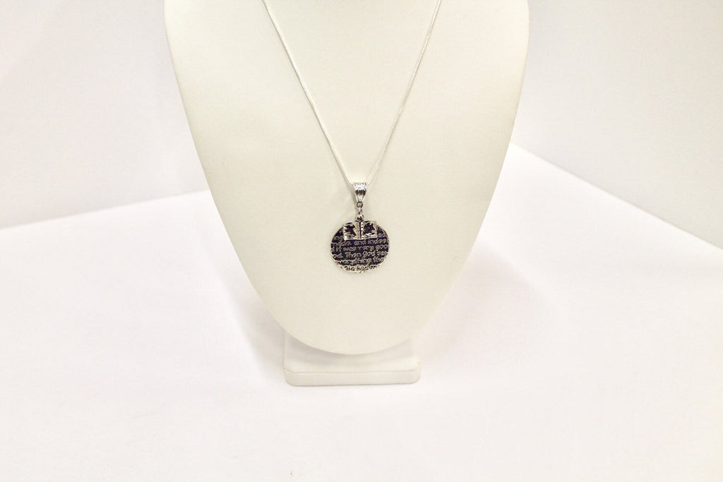 In The Beginning Genesis Pendant on Silver Chain, Bible Verse Jewelry, Gift For Her, Girlfriend Gift, Religious Jewelry