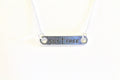 Set Free Cross Pendant Bar Necklace — Baptism Gift