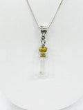 Mustard Seed Necklace with Glass Vial Pendant on Silver Chain, Luke 17:6 Bible Verse Jewelry, Motivational Graduation Gift for Her