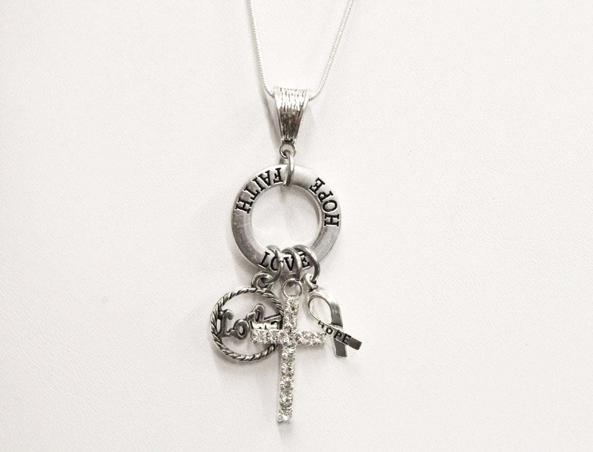 Faith Hope Love Pendant on Silver Chain, 1 Cor 13:13 Bible Verse Jewelry, Gift for Her, Daughter Jewelry Gift, Christian Jewelry