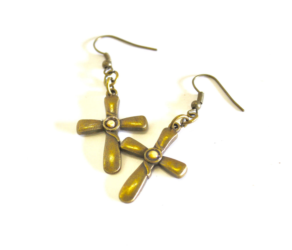 Mustard Seed Earrings, Antique Brass Cross Jewelry, Luke 17:6 Bible Verse Jewelry, Bible Verse Gift For Her, Faith Jewelry Graduation Gift