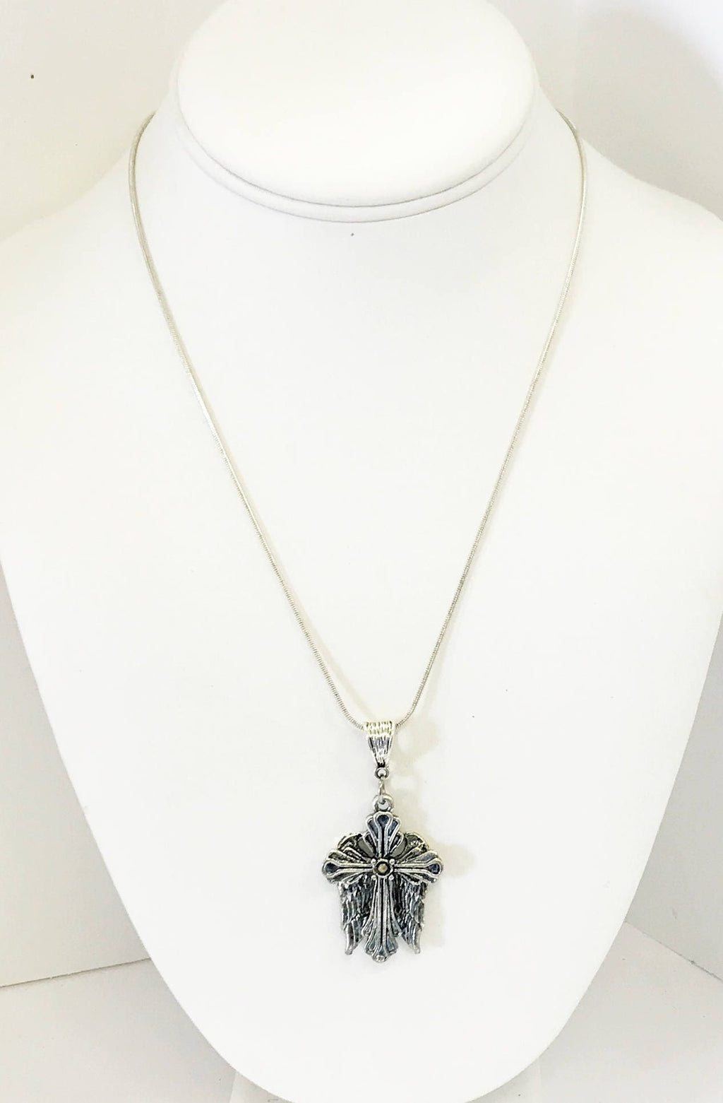 Mustard Seed Necklace, Mustard Seed Cross Necklace, Mustard Seed Jewelry, Mustard Seed Faith Gift, Angel Wings Cross Necklace, Gift For Her