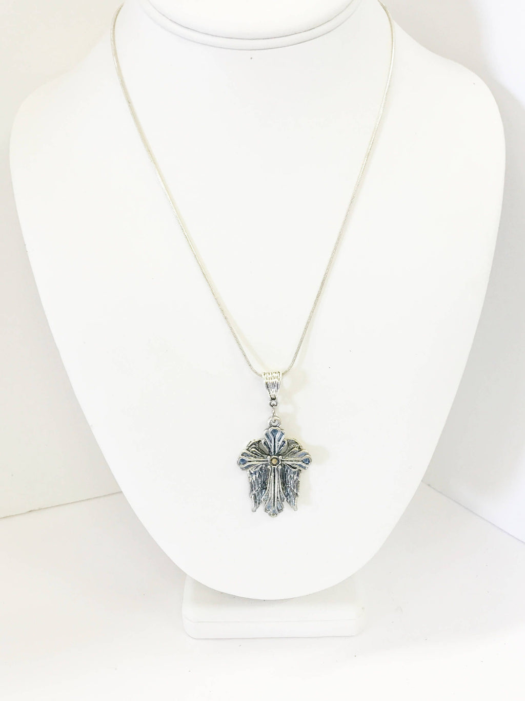 Mustard Seed Necklace, Mustard Seed Cross Necklace, Mustard Seed Jewelry, Mustard Seed Faith Gift, Angel Wings Cross Necklace, Gift For Her