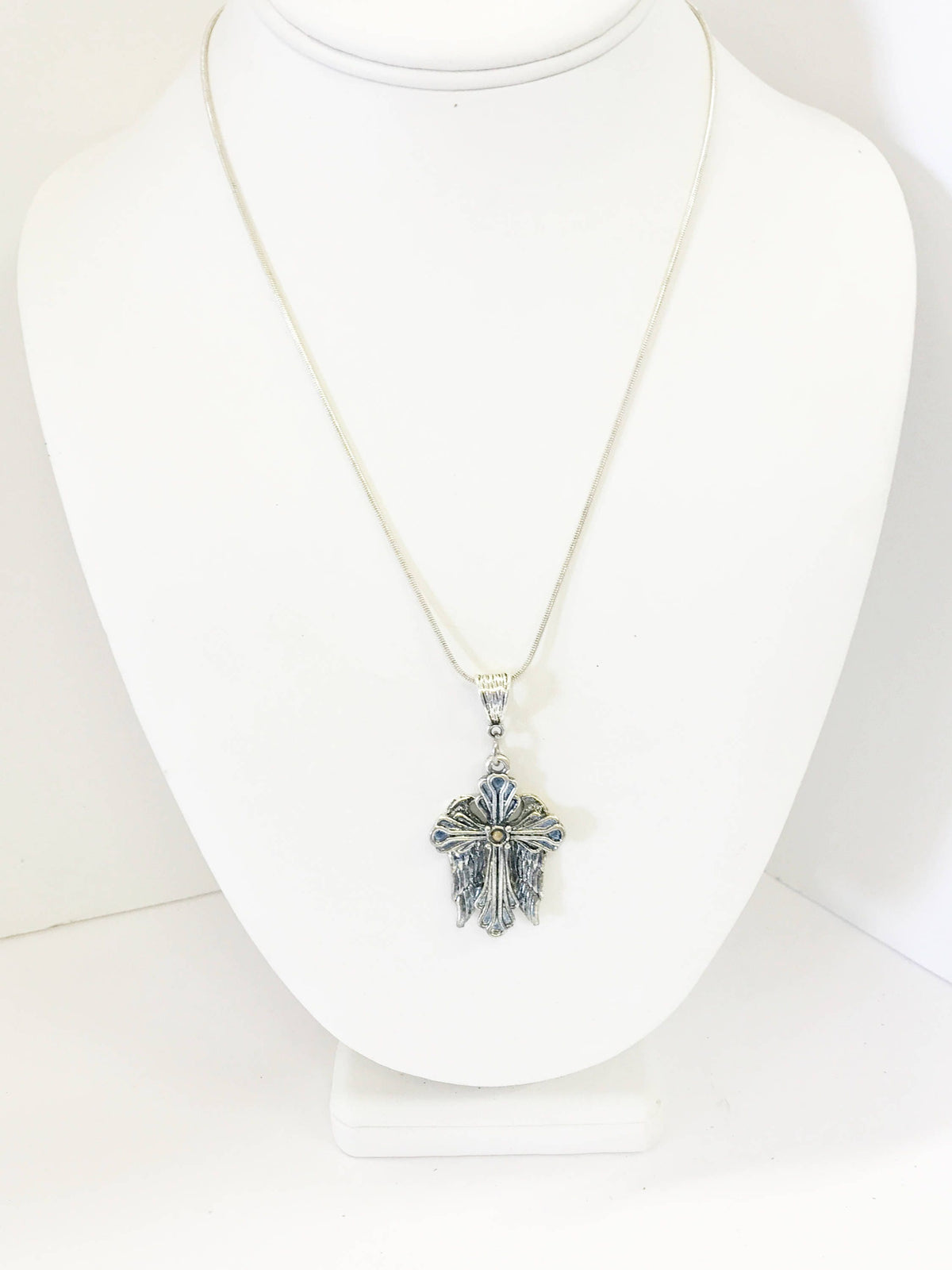 Mustard Seed Necklace, Mustard Seed Cross Necklace, Mustard Seed Jewelry, Mustard Seed Faith Gift, Angel Wings Cross Necklace, Gift For Her