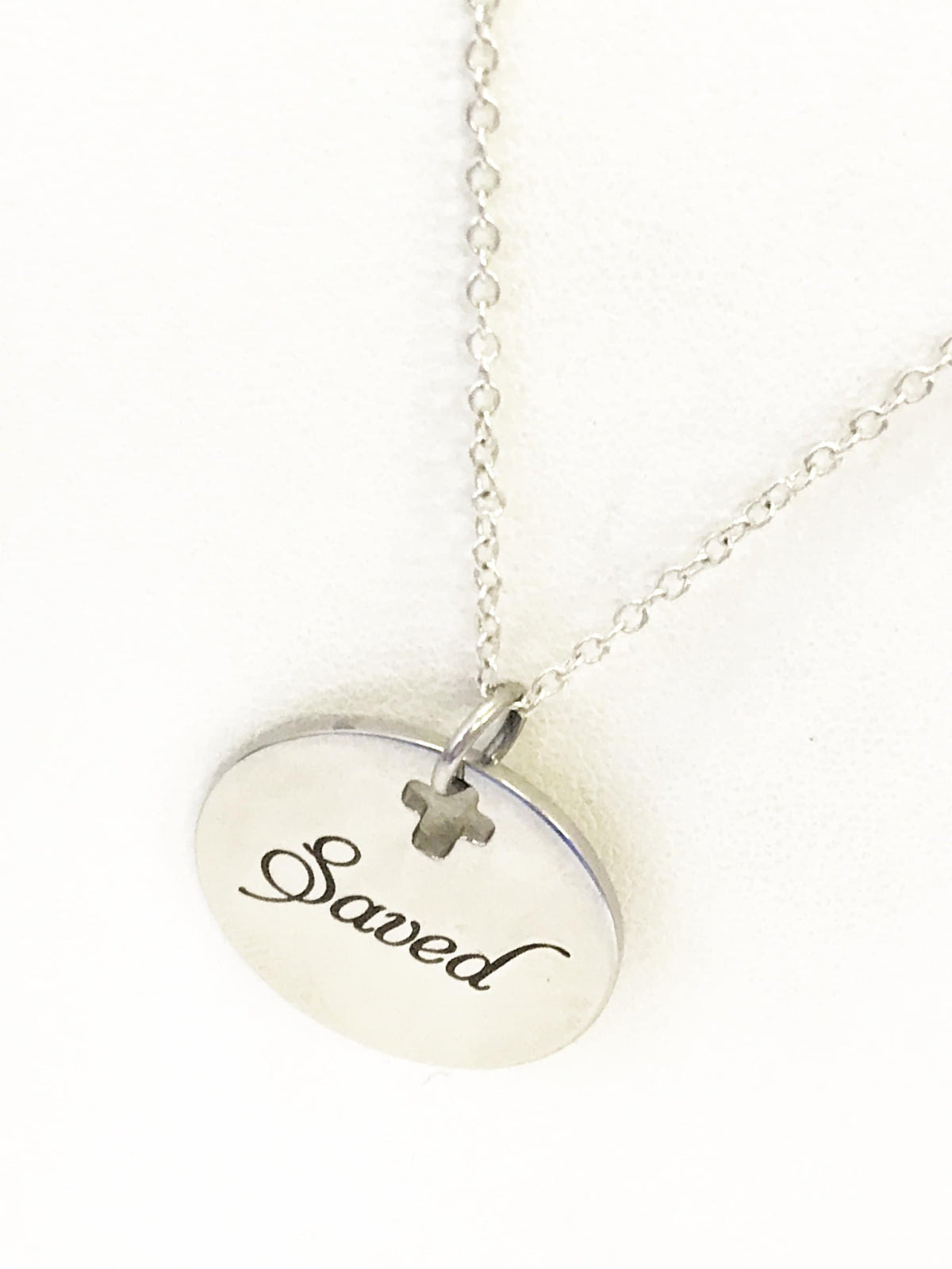 Christian Necklace, Saved Necklace, Christian Jewelry, Christian Gifts, Cross Necklace, Saved By Grace Through Faith Necklace, Baptism Gift