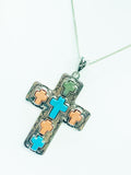 Large Cross Pendant Necklace, Southwestern Style Cross, Christian Cowgirl Style, Statement Necklace, Christian Jewelry Gift, Wife Jewelry