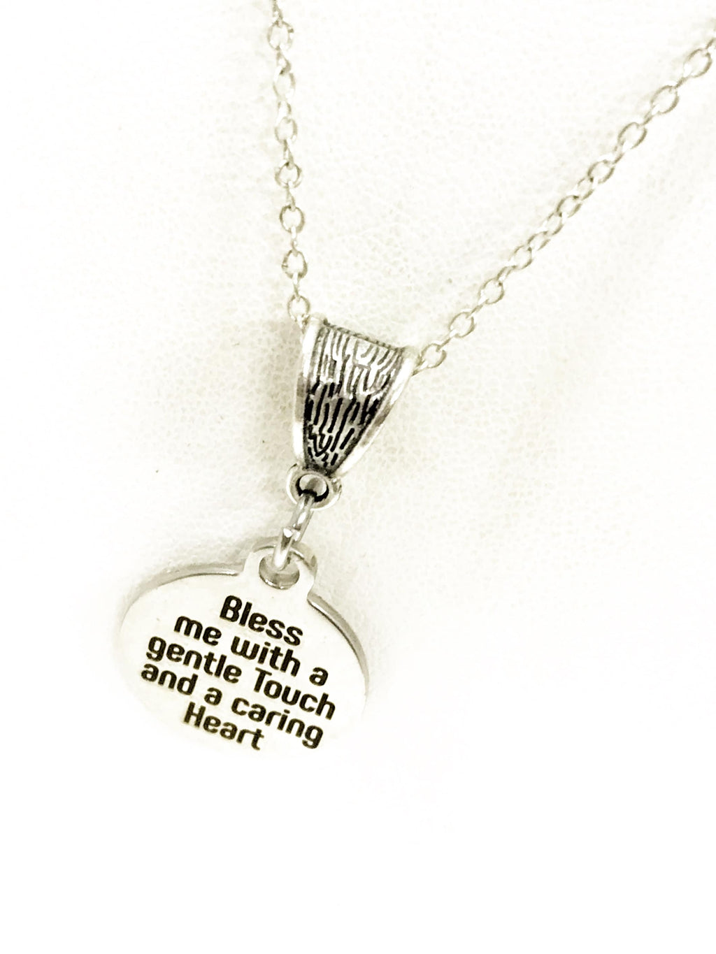 Nurse Gift, Nurse Necklace, Bless Me With A Gentle Touch And A Caring Heart Necklace, Nurse Jewelry, Gift For Nurse, Jewelry Gift