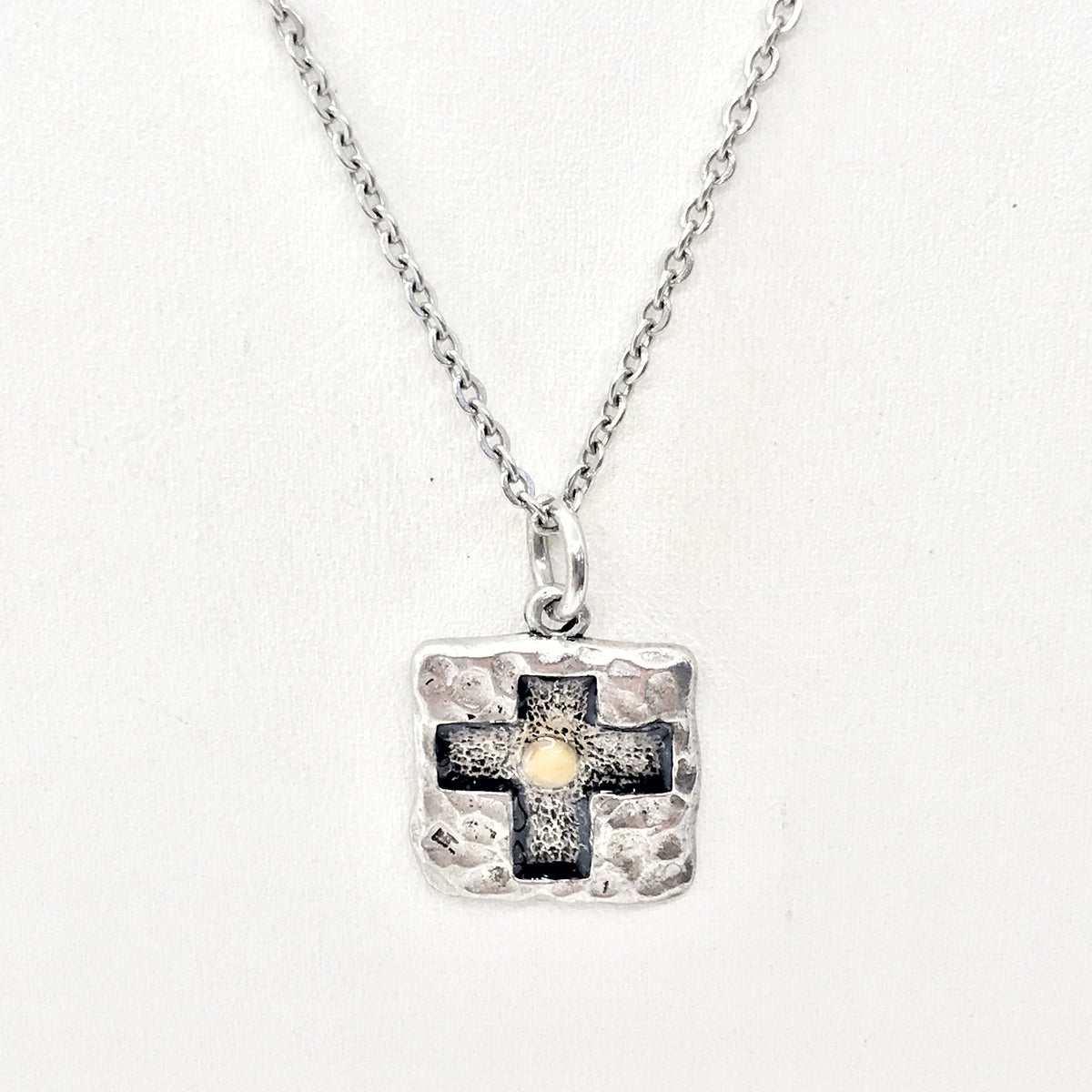 Mustard Seed Cross Necklace — Matthew 17:20 Faith Necklace for Women